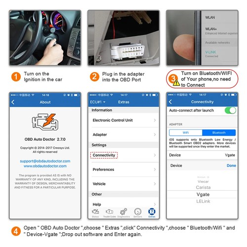 OBD2 Bluetooth/WIFI Car Scanner Tool for IOS/Android Auto Diagnostic Scanner - Picture 5 of 14