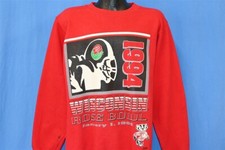 vintage 90s WISCONSIN BADGERS ROSE BOWL 1994 NCAA FOOTBALL SWEATSHIRT COLLEGE M