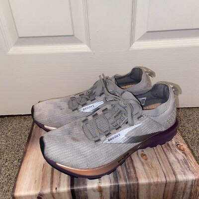 Brooks Ricochet Womens Running Shoes Grey Grape Sz B Athletic Road  Trainer