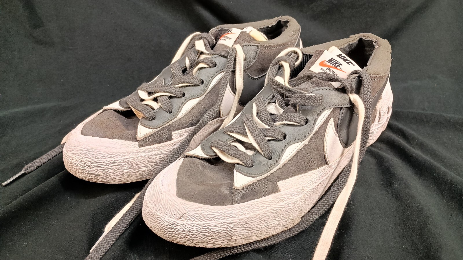 SACAI X NIKE Nike sacai x blazer basso grigio ferro DD1877 002 taglia uomo taglia 8