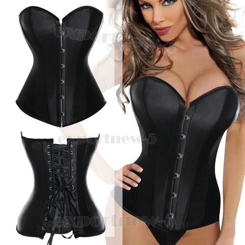 Damen Vollbrust Corsage Korsett Top Gothic Vintage Corsagen Bustier Corsette DE - Bild 8 von 18