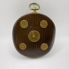 1965 British Penny Wooden Plaque Queen Elizabeth II Rare Head Vintage UK Coin