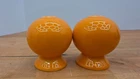 Fiesta Tangerine Salt and Pepper Shakers Ball Shape Fiestaware - Orange