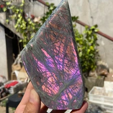 700g Natural labradorite quartz crystal freeform polished specimen healing