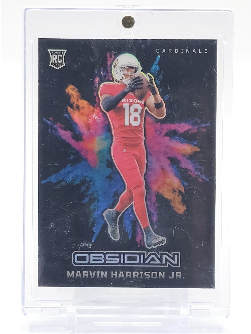 MARVIN HARRISON JR. 2024 OBSIDIAN BLACK COLOR BLAST ROOKIE SSP RC Q3668