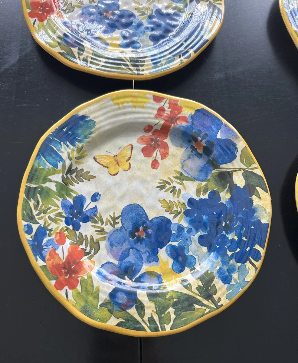 Chemin De Table Pier 1 Imports - Bleu Chambray - Broderie Florale - 72 Pouces