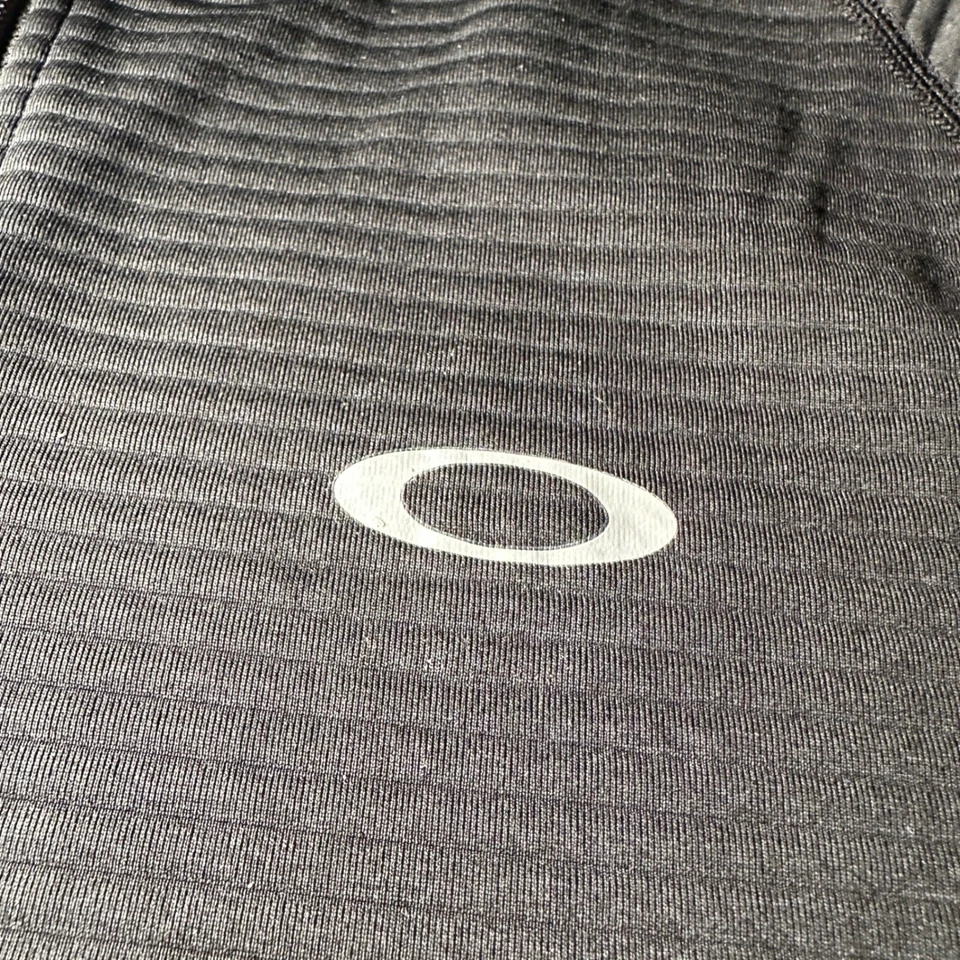 Chaqueta Oakley Para Hombre XL Negra Acanalada Térmica Reversible Cremallera Completa Entrenamiento Golf Foto 3 de 4