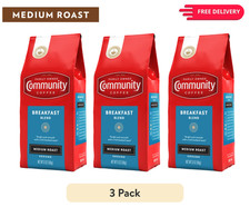 Community Coffee Breakfast Blend 12 Ounces, Medium Roast Ground Coffee, 12oz Bag