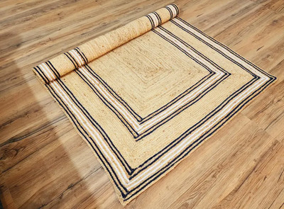 Jute Rug Braided style Reversible Area Rug Runner Modern Boho Decor Rug Carpet