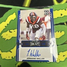 Jermaine Waller 2022 Leaf Draft Auto Autograph Rookie RC Blue Border BA-JW2
