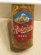1940s RAINIER BEER, IRTP flat top beer can, San Francisco, California