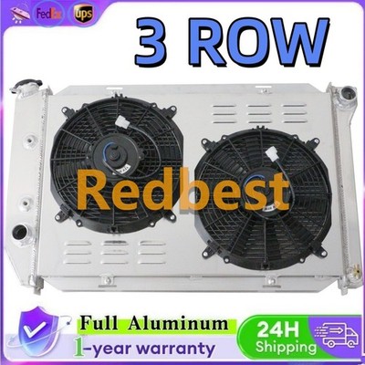 Aluminum Radiator For 1969-73 Ford Mustang Torino Cougar L6 V8 3Row+Shroud Fan