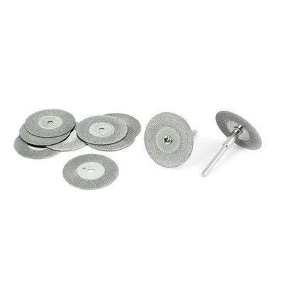 10Pcs 30mm Diamond Coated Rotary Cut Off Grinding Wheel Discs w 1/8'' Mandrel