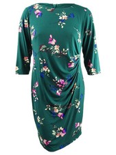 Jessica Howard Women's Plus Size Floral Jersey Wrap Dress