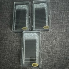 Individual Eyelashes Lash Extensions Black 0.05D Extension Trays x3 Pack
