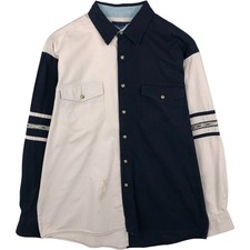 Vintage 90'S Wrangler Western Shirt Crazy Pattern Long Sleeve Men's Size L