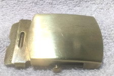 United States Military Slide Belt Buckle Solid Brass USA Made Great Shape 3