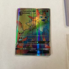 Lycanroc GX Burning Shadows Rainbow Rare Full Art Holo 155/147 on eBay