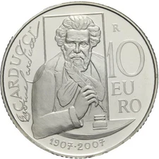 2007 San Marino € 10 EURO Silver PROOF Coin - Giouse Carducci 100 Years