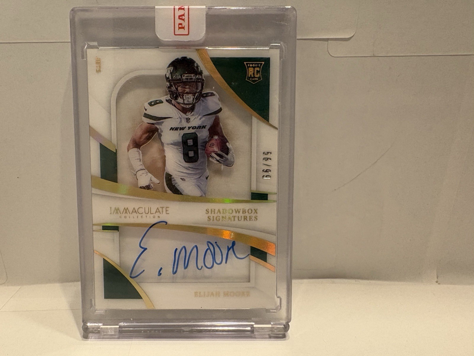 2021 Immaculate Elijah Moore Shadowbox Auto /99 RC ISS-EM