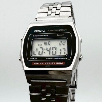 CASIO 415W34 Alarm Chronograph Digital Watch 80s Tested