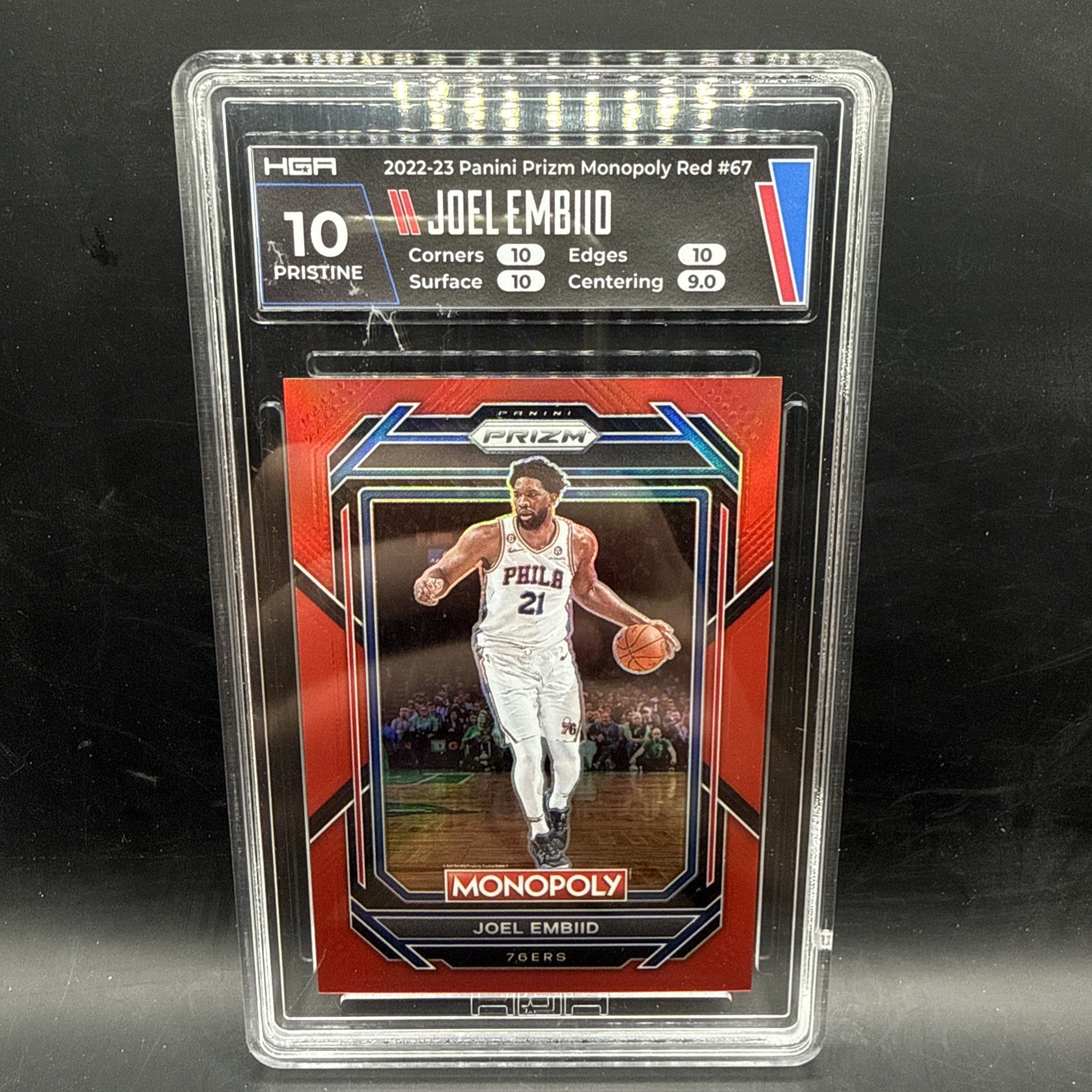 2023-24 Panini Prizm Monopoly - Joel Embiid #69 Red Prizm /99