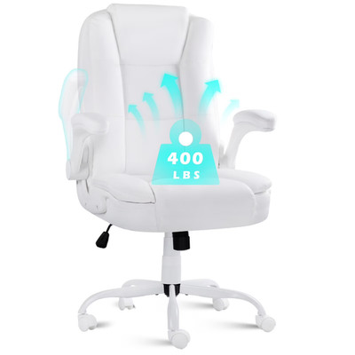 Big and Tall Executive Office Chair with Flip-Up Arms for Adult, Ergonomic High 