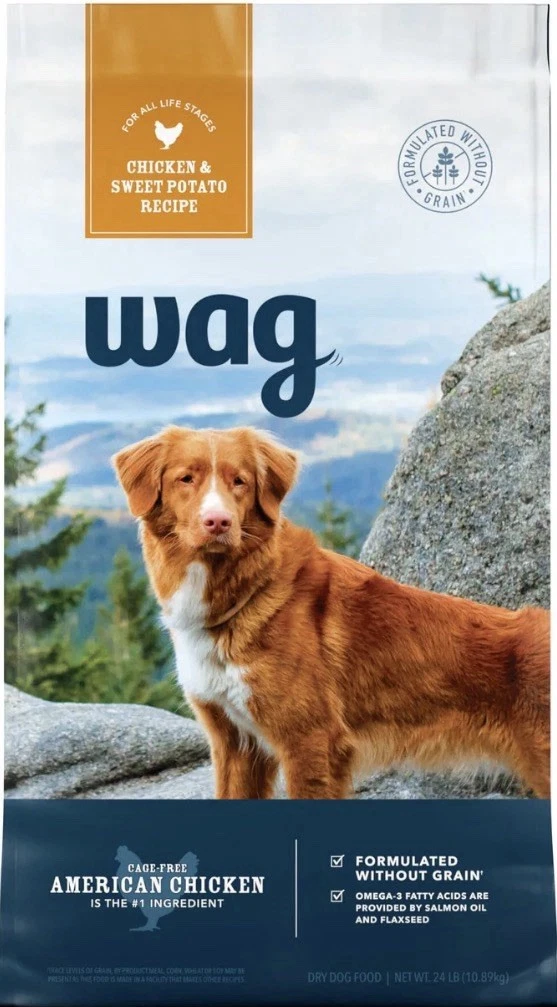 wag Grain Free Dry Dog Food, Chicken & Sweet Potato Recipe, All Life Stages