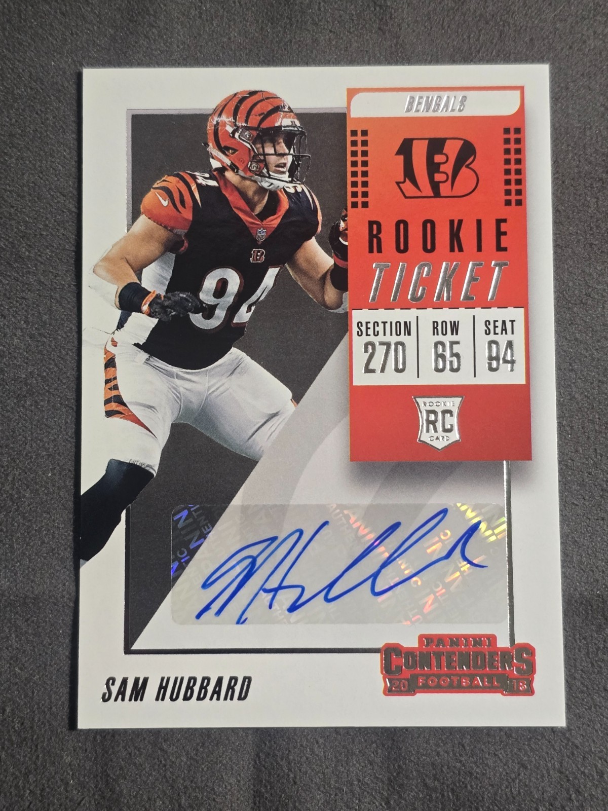 2018 Panini Contenders - Rookie Ticket Autograph Sam Hubbard #170 (AU, RC)