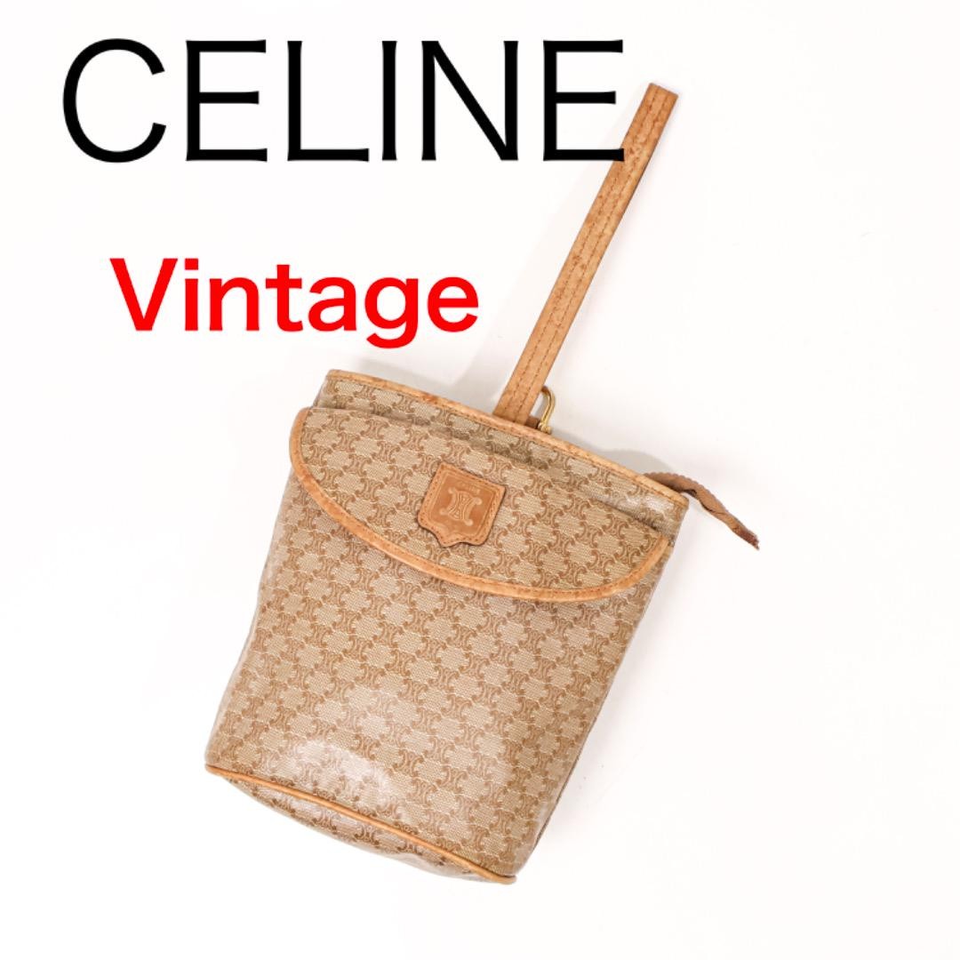Old Celine Mini Handbag Leather Macadam Pattern