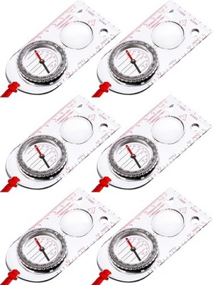 Gejoy 6 Pcs Orienteering Compass Bulk Portable Survival Scout...