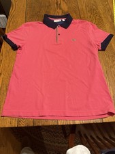 vintage lacoste polo shirt men Pink US Large