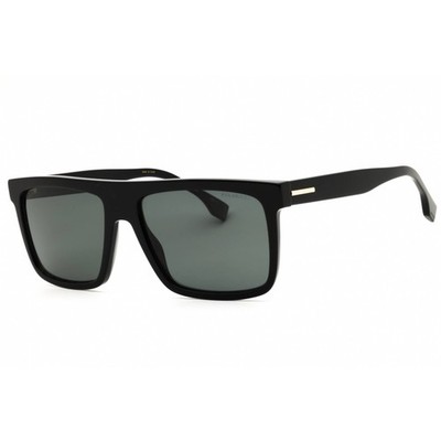 Hugo Boss Men's Sunglasses Rectangular Shape Black Plastic Frame 1440/S 807/M9