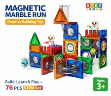 76-Piece Magnetic Building Blocks Set for Kids   STEM Educational Construction