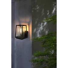 Outdoor Wall Sconce Light Fixture Seedy Glass Exterior Porch Walkway Lamp 10.5"