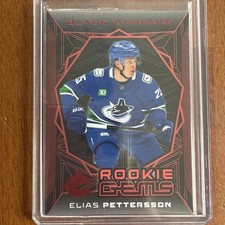 2025-26 Upper Deck Black Diamond Rookie Gems Red /100 Elias Pettersson