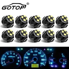 LED Dashboard Bulbs T3 T4.2 T4.7 12V Car Interior Indicator 10 Pack