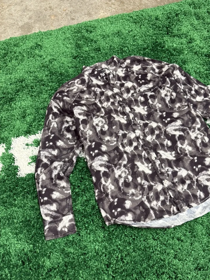 Cheap Monday Black White Blur Brush Shirt Medium - Image 2 of 4