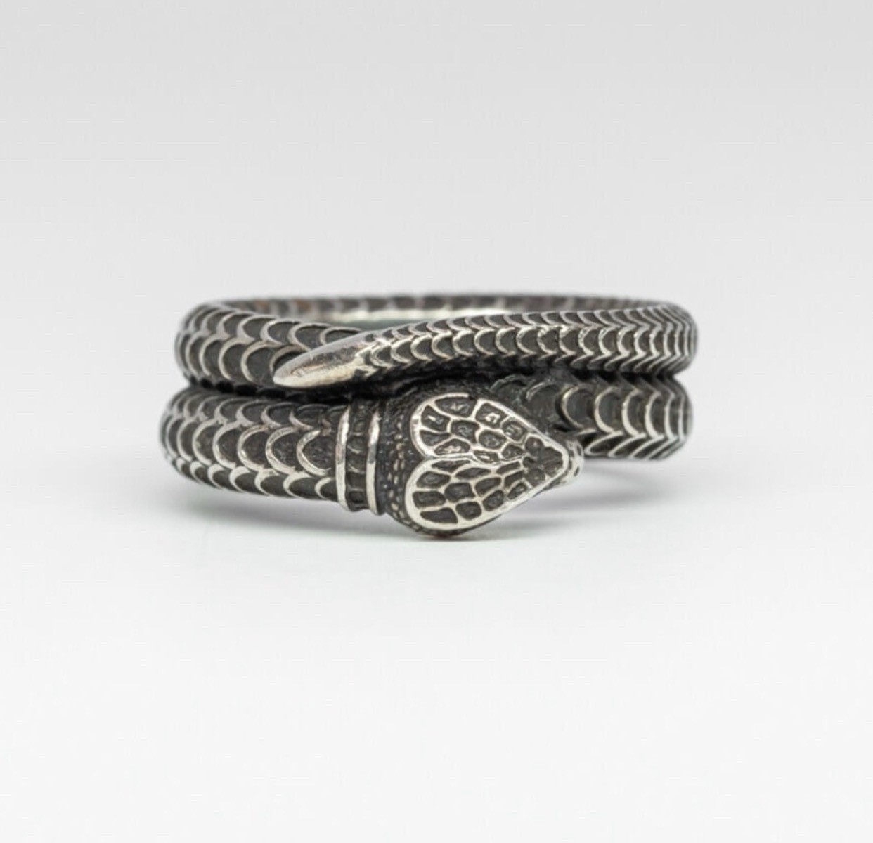 GUCCI Silver 925 Garden Snake Ring Size 7 image 3
