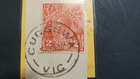 Cudgewa Victoria Postmark 1937 on KGV 2d Red