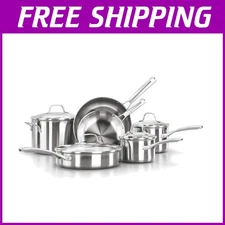 Calphalon 10-Piece Stainless Steel Cookware Set