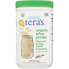 Tera'S Whey Grass Fed Organic Whey Protein Bourbon Vanilla Flavor 12 Oz