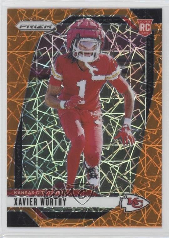 2024 Panini Prizm Rookies Lazer Prizm Xavier Worthy #399 Rookie RC