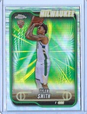 2024-25 Topps Chrome - Tyler Smith - Chrome Refractor - Milwaukee Bucks (RC)