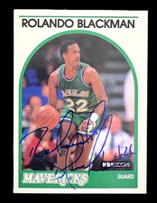 Rolando Blackman - 80s MAVERICKS PHENOM - Autographed 1989 NBAHoops Card #20