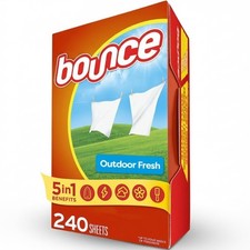 Bounce Fabric Softener Sheets, Outdoor Fresh 240 Count Pack of 1 , red