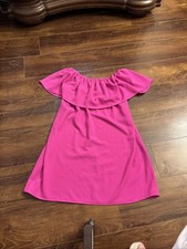 Show Me Your Mumu CanCan off the shoulder mini dress hot pink x-small 