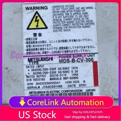 Mitsubishi MDS-B-CV-300 Power Supply Unit Removed From The Working Machine