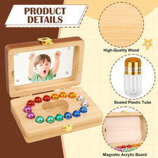 Wooden Tooth Boxes Lost Teeth Box Baby Holder Toddler Milk Saver Storage 16