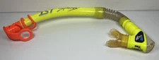 IST Proline Dry Snorkel Yellow/Orange with Purge for Scuba Diving/Snorkeling